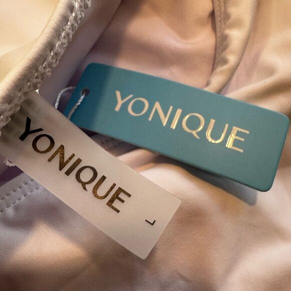 NWT One-Shoulder White Cut out one piece Swimsuit size Large - Picture 7 of 7